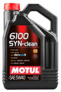 MOTUL 6100 Syn-clean 5w40  SN, C3  4 л (масло полусинтетическое) 107942