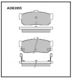 Дисковые задние тормозные колодки Allied Nippon ADB3955