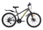 Велосипед BLACK AQUA Cross 2482 D matt 24" (серый-лимонный) GL-215D 