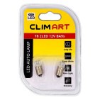 Лампа автомобильная светодиодная Clim Art T8 2LED 12V BA9s (T4W)/к-т 2 шт.