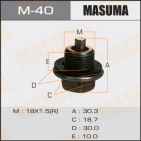 Болт маслосливной с магнитом  MASUMA  (Toyota M40 \90033-41020 \ M18x1.5 (R)  ДВС)