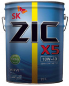 ZIC NEW X5 10w40  SN Plus 20 л (масло полусинтетическое)