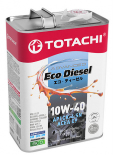 TOTACHI Eco Diesel 10w40  CK-4/CJ-4/SN  4 л (масло полусинтетическое)  фото 118758