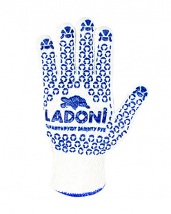 Перчатки белые с синим ПВХ LADONI  10 класс (520Р)  фото 101959