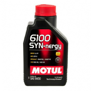 MOTUL 6100 Syn-nergy 5w30  SL, A3/B4  1 л (масло полусинтетическое) 107970/112137 фото 113934