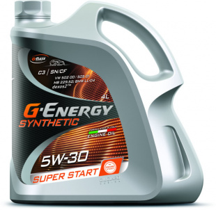 G-Energy Synthetic Super Start 5w30 SN/CF, C3  4 л (масло синтетическое) фото 82763