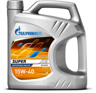 GAZPROMNEFT Super 15w40 SG/CD  4 л  (масло минеральное) фото 83600