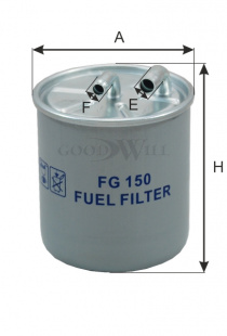 Фильтр топливный FG 150 \A6460920301\GOODWILL    MERCEDES-BENZ  (SAKURA. FS-26080)  (MANN. WK820/1) фото 99740