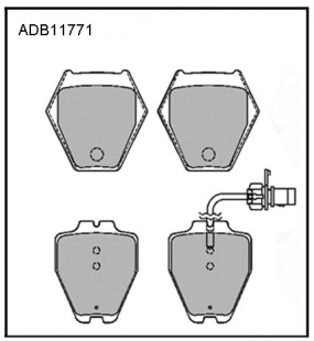Дисковые передние тормозные колодки Allied Nippon ADB11771 фото 120375