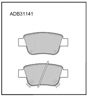 Дисковые задние тормозные колодки Allied Nippon ADB31141 фото 120382