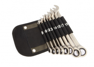 Набор ключей трещоточных комбинированных 8 шт  ДЕЛО ТЕХНИКИ 515085 фото 101098