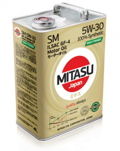 MITASU MOLY-TRIMER 5W30  SM/CF  4 л (масло синтетическое) фото 102228