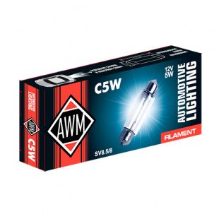 C5W 12v5w AWM 10 шт лампа накаливания  (SV8.5/8) фото 102373