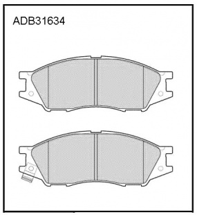 Дисковые передние тормозные колодки Allied Nippon ADB31634  фото 120399
