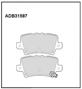 Дисковые задние тормозные колодки Allied Nippon ADB31587 фото 120396