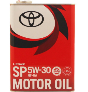 TOYOTA Motor Oil 5w30 SP, GF-6A  4 л (масло синтетическое) Япония, Железная банка фото 124343