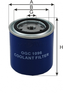 Фильтр охлаждающей жидкости OGC 1096 \GOODWILL   (MANN. WA9110)  (FLEETGUARD. WF2088)  (WC-5707) фото 100824