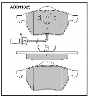 Дисковые передние тормозные колодки Allied Nippon ADB11025 фото 120374