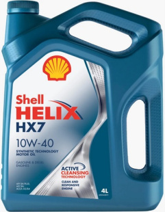 SHELL HELIX HX7 10w40  SN/SN Plus, A3/B4   4 л синяя (масло полусинтетическое) фото 114654
