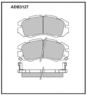 Дисковые передние тормозные колодки Allied Nippon ADB3127 фото 120390