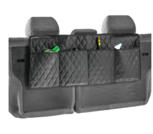 Органайзер на спинку заднего сиденья в багажник стеганый, размер 95*40 цвет серый дв-212 фото 100412