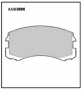 Дисковые передние тормозные колодки Allied Nippon ADB0966 фото 120372