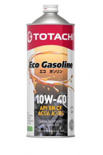TOTACHI Eco Gasoline 10w40  SN/CF   1 л (масло полусинтетическое) фото 114725