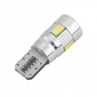 Светодиод Т10 12V 6SMD 5630SMD canbus , roud WHITE Star Light  ( 12/5-6SMD canbus W) (10шт) 12-633 фото 102565