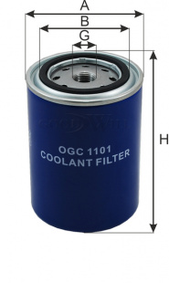 Фильтр охлаждающей жидкости OGC 1101 \GOODWILL    (SAKURA. WC-5703)  ( WF2076)  (MANN. WA 956/2) фото 100828