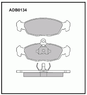 Дисковые передние тормозные колодки Allied Nippon ADB0134 фото 123560