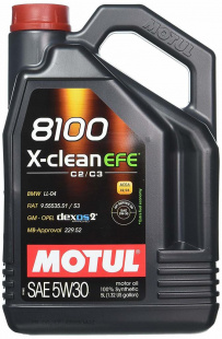 MOTUL 8100 X-Clean EFE 5w30  SN, C2/C3   5 л (масло синтетическое) 109471 фото 86911