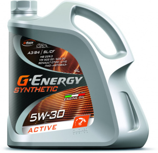 G-Energy Synthetic Active 5w30 SL/CF  4 л (масло синтетическое) фото 82746