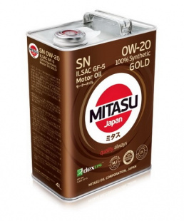 MITASU GOLD 0W20  SN  4 л (масло синтетическое) фото 94844