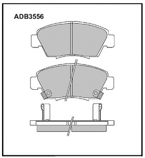 Дисковые передние тормозные колодки Allied Nippon ADB3556 HD фото 120425