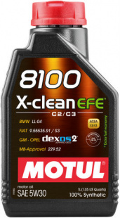 MOTUL 8100 X-Clean EFE 5w30  SN, C2/C3   1 л (масло синтетическое) 109470 фото 86913