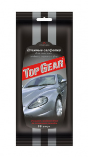 Влажные салфетки "TOP Gear" для стекол, фар и зеркал авто (30шт) фото 86261