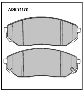 Дисковые передние тормозные колодки Allied Nippon ADB31178 фото 120385