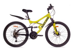 Велосипед BLACK AQUA Mount 1461 D matt 24" 2018 лимонный-черный GL-209D фото 99495