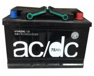 Аккумулятор  AC/DC 6СТ-75 АЗ L - +  610А 278х175х190 фото 107313