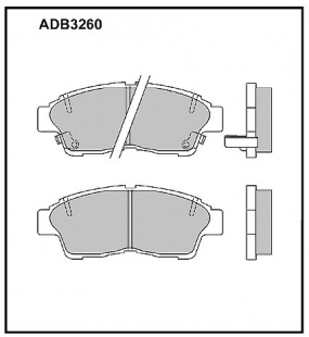 Дисковые передние тормозные колодки Allied Nippon ADB3260 фото 120413