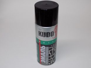 KUDO KU-1002 Эмаль черная глянцевая 520 мл (аэрозоль) фото 83630