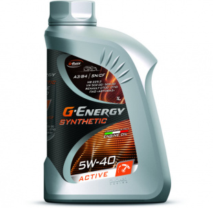 G-Energy Synthetic Active 5w40 SN/CF  1 л (масло синтетическое) фото 82747