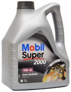 MOBIL SUPER 2000 X1 10w40  SL, A3/B3   4 л (масло полусинтетическое) фото 85146