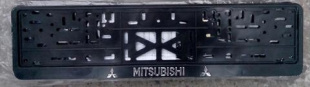 Рамка с защелкой серебро "Mitsubishi" (пластмасса) (Арт 012) фото 92563