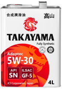 Takayama Adaptec 5W-30 GF-5 SN 4л (металл) синт АКЦИЯ -18%