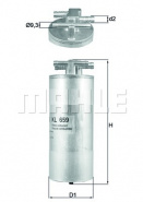 MAHLE Фильтр топливный погружной KL 659 Z0322 (WK 7002)