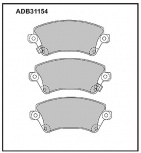 Дисковые передние тормозные колодки Allied Nippon ADB31154
