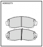 Дисковые передние тормозные колодки Allied Nippon ADB32273