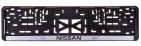 Рамка с защелкой черная "Nissan" (пластмасса) (Арт 008)