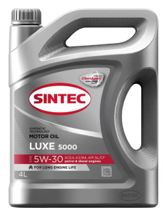 Sintec Luxe 5000 5W30 A3/B4 SL/CF 4л п/с фото 131797